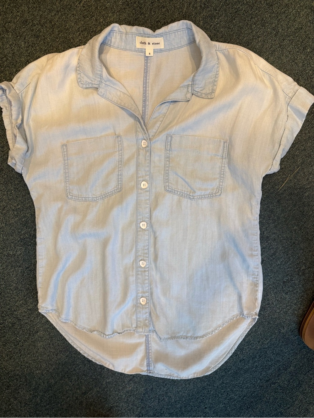 cloth & stone Light Blue Button-Up Shirt